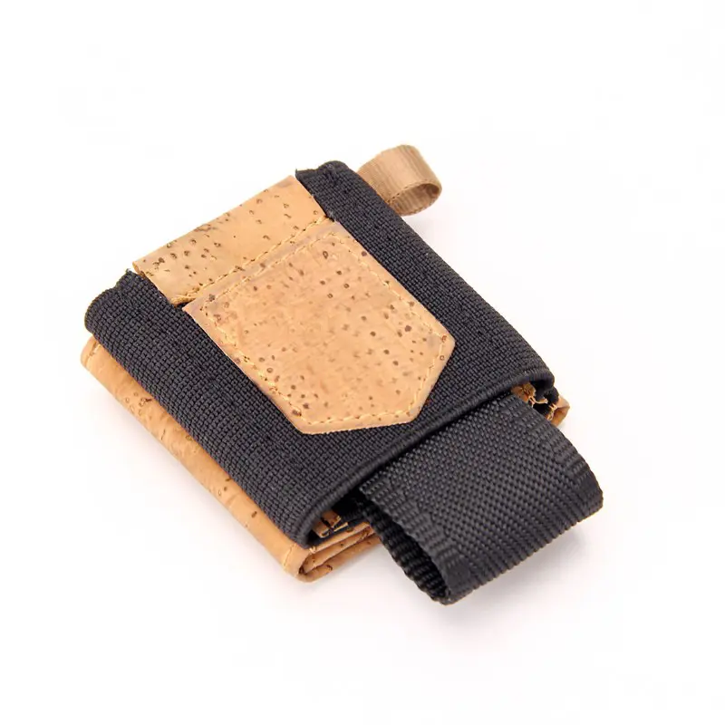 New model coin purse wood elastic wallet men mini cork card holder
