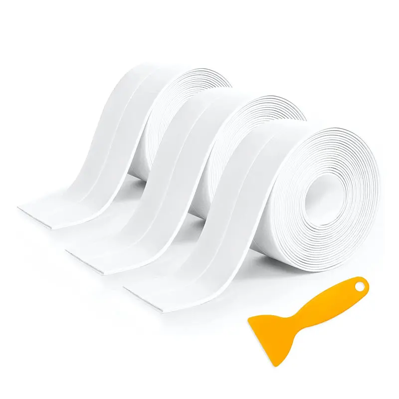 Bath & Kitchen Caulk Tape Self Adhesive Tub and Wall Sealing Tape Caulk Sealer Caulk Strip Sealant Tape Tile Sealer