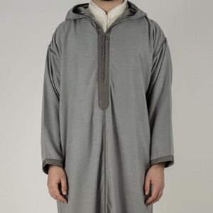 ثوب مغربي قفطان عربي إسلامي للرجال ذوي المقاسات الكبيرة والطويلة قفطان بغطاء رأس رداء إسلامي بالجملة دبي - Product Image 6