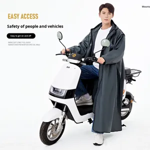 Imperméable long et épais pour hommes et femmes, vélo électrique résistant aux orages, idéal pour les voyages, EVA, étanche, pour adultes - Product Image 4