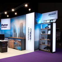20x20 Exposition Salon Stand Promotion Étagère Présentoir Led Toile de Fond Bannière Murale