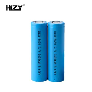 Baterai Lithium Ion 3.7 silinder 2600 V 18650 mAh kapasitas tinggi dapat diisi ulang