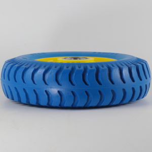 Hanak 8 pouces Roue en PU à profil croisé diamanté, à crampons, à motif drapeau et à motif dentelé, pour accessoires de plage, brouettes et pièces d'équipement de manutention - Product Image 3