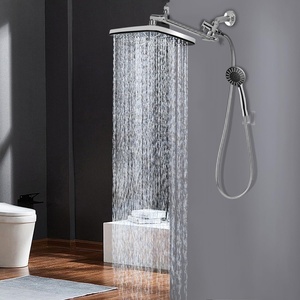 Ensemble <span class=keywords><strong>de</strong></span> douche mural en acier inoxydable avec système <span class=keywords><strong>de</strong></span> pluie et 5 modes, bras d'extension réglable, <span class=keywords><strong>kit</strong></span> <span class=keywords><strong>de</strong></span> douche pour <span class=keywords><strong>salle</strong></span> <span class=keywords><strong>de</strong></span> <span class=keywords><strong>bain</strong></span> - Product Image 2