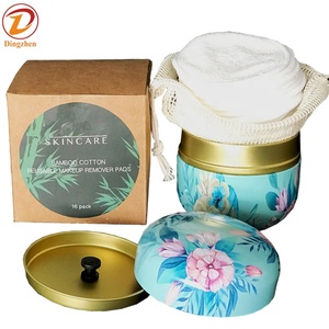 Coussinets de maquillage ronds réutilisables et lavables, nouveau, zéro déchet, tampons en coton de bambou, soins pour la <span class=keywords><strong>peau</strong></span> du visage - Product Image 1