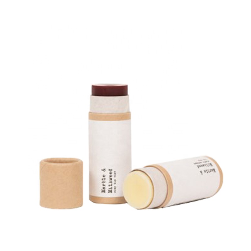 biodegradable paper tube packaging deodorant lip balm tubes stick solid perfume 7 g o.3 oz 14 g 0.5 oz
