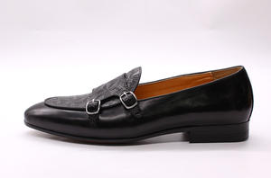 Erkekler deri ayakkabı yılan derisi baskı çivili deri ayakkabı erkek mokasen ayakkabıları - Product Image 3