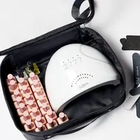 Aangepaste Nylon Pvc Nail Zip Care Gift Bag Plastic Cosmetische Opbergzakken Tech Nail Kits Bag