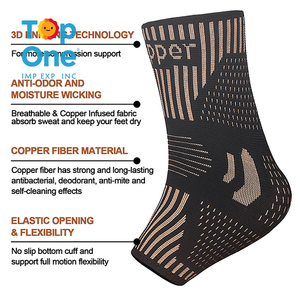 Top One logotipo personalizado antifatiga gimnasio tobillera calcetines fascitis Plantar compresión manga de nailon protección soporte manga - Product Image 5