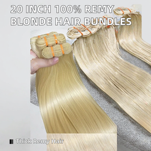 Anruina 12A 15A Extensiones de Cabello Humano 100% Remy Europeo de Alta Calidad, Doble Trama, 20 Pulgadas, 613 #   Extensiones de Cabello Rubio - Product Image 2
