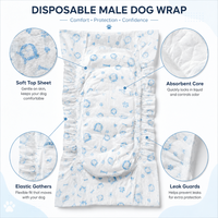 Bandes absorbantes jetables pour chiens mâles avec noyau absorbant, résistantes aux fuites, pour la marquage urinaire, les voyages et les soins à domicile