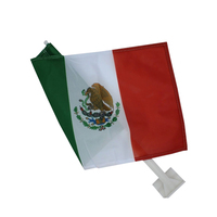 Drapeau du Mexique pour fenêtre de voiture, 12x18 pouces, impression numérique 100% polyester, sublimation vierge personnalisée, haute qualité, économique, 2024