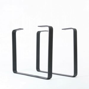 Modern U-Shaped Steel Coffee <b>Table</b> <b>Legs</b> Black 200kg Load Capacity for Office Dining Living Room Bedroom Home Office Bathroom Use - Product Image 1