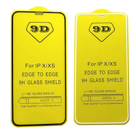 Direktverkauf ab Werk 9D Gehärtetes Glas Displayschutzfolie für iPhone X 6-12 & für Samsung Mobiltelefone Tablets Vollflächige Klebung