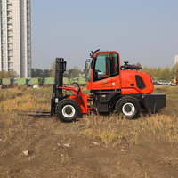 Chariot élévateur diesel professionnel de 5 tonnes, 2 tonnes, 3 tonnes avec cabine entièrement climatisée, chariot élévateur industriel lourd