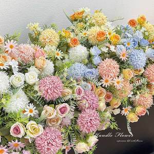 Silk Rose Bundle Artificial <strong>Flowers</strong> <strong>Cheap</strong> China Wholesale Pink <strong>Purple</strong> Home Wedding Decoration <strong>Flower</strong> Center Piece - Product Image 1