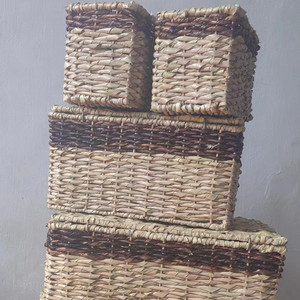 Green Breeze Imports Tricolor Handmade Abaca Tortilla Basket - View #2