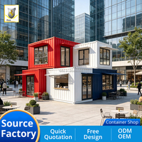 Conteneur de magasin, Conteneur de restauration rapide, Conteneur de kiosque alimentaire pour café, Conteneur de bar, Boutique éphémère, Boutique modulaire préfabriquée, Kiosque préfabriqué en kit
