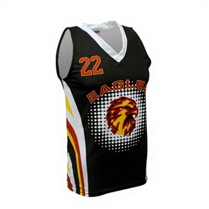 Uniforme de basket-ball personnalisé à manches courtes respirant avec un design et des broderies à la mode - Product Image 1