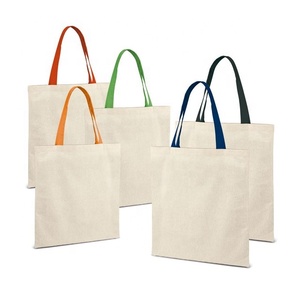 Bolso de mano de lona ecológico personalizado, bolsa de cosméticos, punto de Color Natural, diseño elegante, mango de longitud de mano para regalos promocionales - Product Image 2