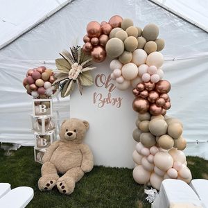 Neutral <strong>Nude</strong> Metallic Rose Gold Latex <strong>Balloon</strong> Arch Kit Boho <strong>Balloon</strong> for Birthday Baby Shower Wedding Party Decoration - Product Image 3
