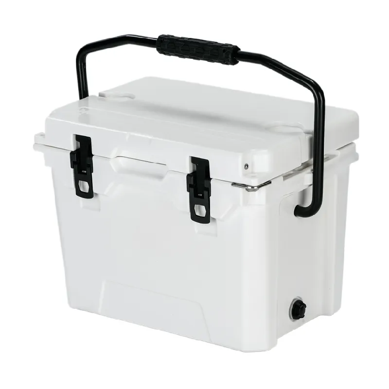 LLDPE pendingin persegi keras portabel kotak pendingin 25QT tahan air terisolasi dada es untuk makanan