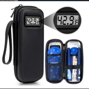 Insulin Cooler Cooling Box Temperature Display EVA Portable Medicine Ice Pack Insulin Pen <b>Carry</b> Insulin Cooler <b>Case</b> for Diabetic - Product Image 1