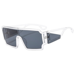2024 Y2K Fashion Sunglasses Trendy Big <b>Frame</b> Square Men One Piece <b>Eyeglasses</b> UV400 - Product Image 3