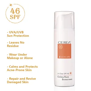 Crème solaire Anti Uv pour le visage et la peau sèche, vente en gros, Spf46