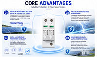 Dispositif de protection contre les surtensions EAST SPD 2P 275V AC 20kA 40kA IP20 Classe T2 Parafoudre réglable YSP-A1