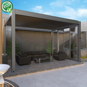 Pérgola de techo retráctil plegable, impermeable, resistente al viento, de lujo y tamaño personalizable para villa - Product Image 3
