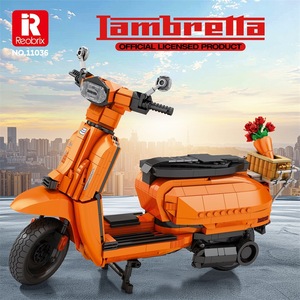 Lambretta V200 Cars Building <b>Block</b> Set 50 Pieces <b>Plastic</b> Educational Toy for Ages 8-13 Desktop Ornament 11036 - Product Image 3