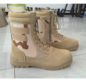 Botas de Desierto Camufladas TSB09 DFB0117 Personalizadas OEM ODM OBM Ligeras Transpirables de Verano con Cremallera Lateral y Empeine de Gamuza Inyectado DMS - Product Image 1
