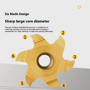 Plaquettes de tournage OEM de haute qualité, outils CNC pour le travail du <span class=keywords><strong>bois</strong></span>, fraises à six dents pour trous intérieurs et rainures en T, en carbure Altin - Product Image 2