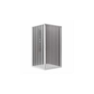 Mampara de Ducha Rosy Pliss de 80x80cm, Diseño Moderno de Doble Cara, Sin Marco, con Puerta Corredera Plegable de Vidrio Templado - Product Image 1