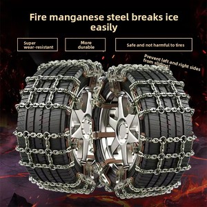 Nouvelle chaîne de <span class=keywords><strong>pneus</strong></span> à <span class=keywords><strong>neige</strong></span> transfrontalière universelle pour SUV véhicule tout-terrain anti-dérapant caractéristique de voiture Situation de boue d'urgence ajustement universel - Product Image 3