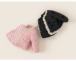 Haute qualité exquise broderie enfants <span class=keywords><strong>manteau</strong></span> hiver bébé doux dentelle épais coton vêtements enfants veste filles vêtements d'extérieur - Product Image 3
