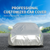 Housse de protection solaire personnalisée pour voiture, en tissu extérieur imperméable argenté pliable, protection contre la grêle, housse de toit pour voiture