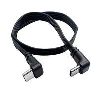 Cable de Extensión USB Tipo-C Angulado Multidireccional Personalizado, Cable Plano de Silicona para Transferencia de Datos y Carga Rápida