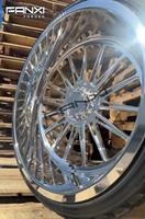 Roues de camion robustes FANXI 22x12 24x12 26x12 6 trous 6x5.5 pour Chevy Ram GMC 1500 8x170 8 trous pour Ford F250 avec capuchons flottants