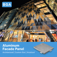 Panneaux de façade en aluminium, tôles d'aluminium anodisées, murs-rideaux pour centres commerciaux, murs-rideaux extérieurs en pierre pour bâtiments, sur mesure