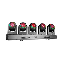 Projecteur LED RGBW Tornado à 5 têtes ZY, contrôle DMX512/sonore, en alliage d'aluminium pour DJ, concerts, soirées, clubs - IP Other Rated