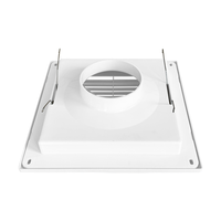 Diffuseur d'air carré en ABS pour plafond avec capot carré-rond, grille réglable pour l'entrée et la sortie du ventilateur de conduit