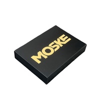 Coffrets cadeaux en papier avec Logo personnalisé, 10 pièces, emballage en carton repliable avec fermeture magnétique, boîte plate noire