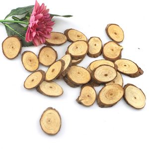 Wholesale 25 Pcs Unfinished <b>Wood</b> <b>Slices</b> Oval Shape DIY Craft for Home Decoration and Painting 25pcs Pack Dropshipping - Product Image 2