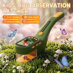 3-in-1 Kids Insect Catcher & Microscope 500X Magnification 2.4" IPS Kids Bug Catcher Microscope STEM Exploration Toy for Ages - Product Image 2