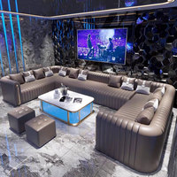 Banquette de restaurant en cuir synthétique en forme de U et de L sur mesure pour discothèques, bars, hôtels, ensemble de meubles de salon au design moderne