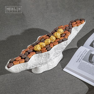 Merlin Living Blanc Longue Assiette Chocolat Fruits Secs Assiettes Accessoires de Décoration Chaozhou Céramique Usine Vente en Gros - Product Image 1