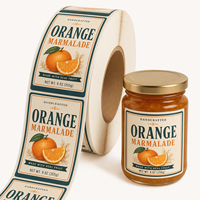 Étiquettes autocollantes découpées à la forme en papier mat résistant à l'huile pour l'emballage de pots de confiture, de sauce aux fruits et de desserts – Fourniture personnalisée