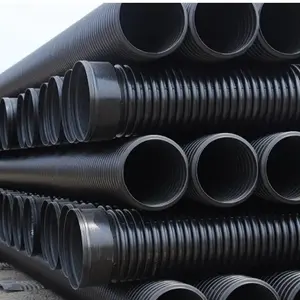 Steel Reinforced Drain Perforated Corrugated Drainage Orange Double Wall SN4 Cheap Sewer Corrugated Pipe High Quality Hdpe Pipe